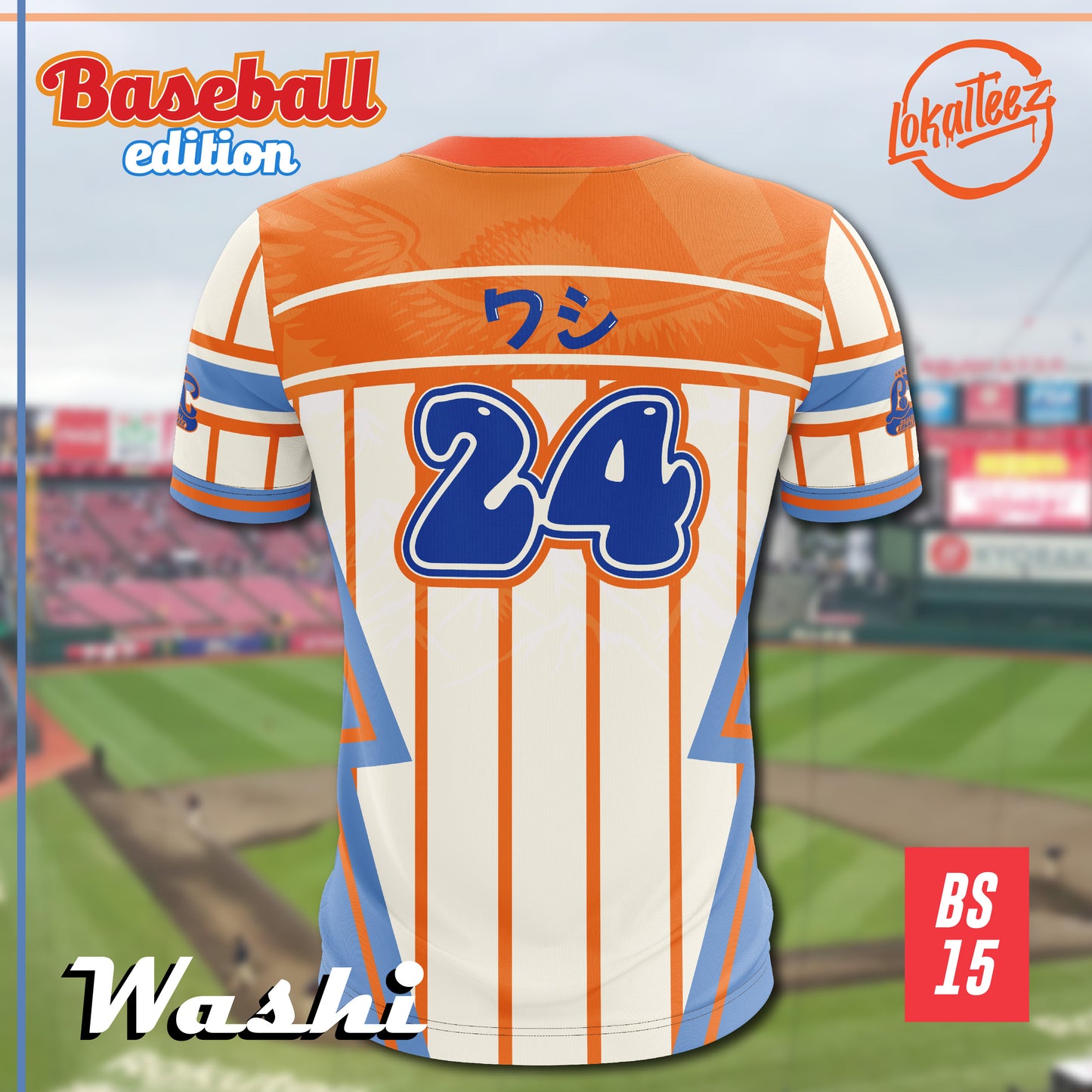 LOKALTEEZ BS15 Baseball Japanese Edition WASHI 180GSM RJPK JERSEY